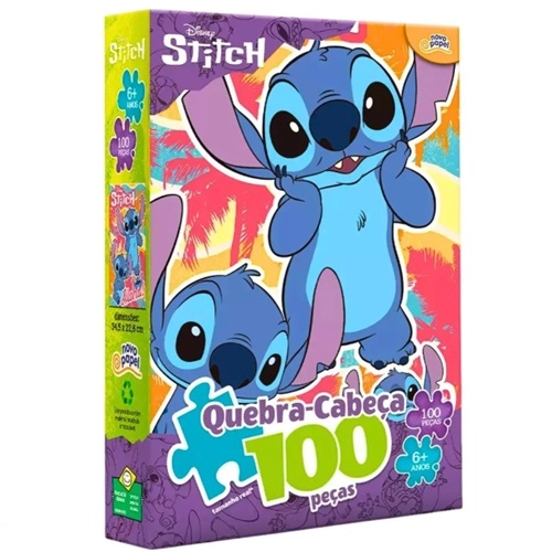 QUEBRA CABECA 100 PECAS DISNEY STITCH 1UNIDADE