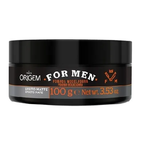 ORIGEM FOR MEN PASTA MODELADORA  EFEITO MATTE 100G