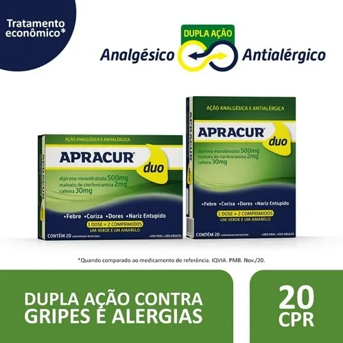 Apracur Duo 20 Comprimidos