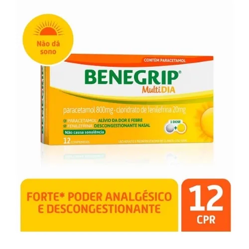 BENEGRIP MULTI DIA 12  COMPRIMIDOS