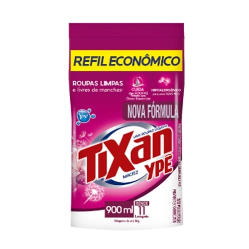 Lava Roupas Liquido Tixan Refil Maciez 900Ml