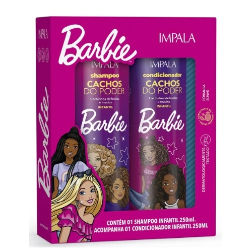 KIT IMPALA BARBIE CACHOS DO PODER SHAMPOO 250ML+CONDICIONADOR 250ML