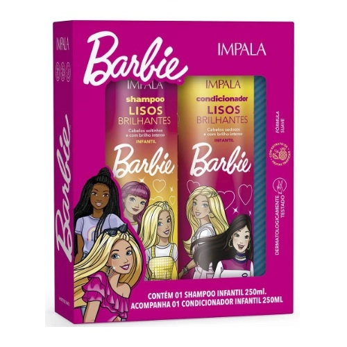 KIT IMPALA BARBIE LISOS BRILHANTE SHAMPOO 250ML+CONDICIONADOR 250ML
