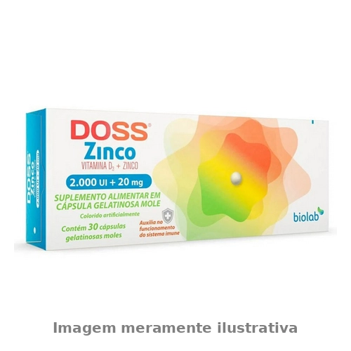 Doss Zinco 2000Ui+20Mg 30 Comprimidos