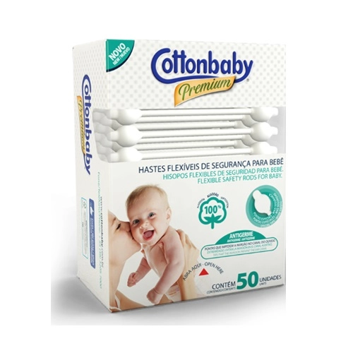 HASTES COTTONBABY PREMIUM CAIXA COM 50 UN