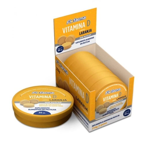 VITAMINA D FLOFARMA LARANJA 36G 30 PASTILHAS