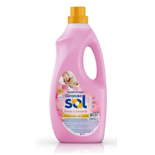 AMACIANTE GIRANDO SOL ROSAS E LAVANDA 2L