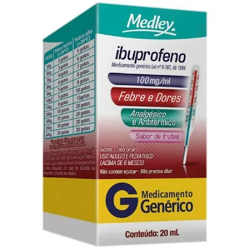 IBUPROFENO 100MG/ML GTS 20ML MEDLEY