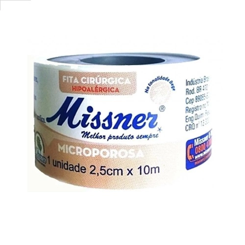 FITA MISSNER MICROPOROSA BEGE 2,5CMX10M 1UN