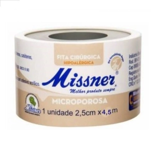 FITA MISSNER MICROPOROSA BEGE 2,5CMX4,5M 1 UNIDADE