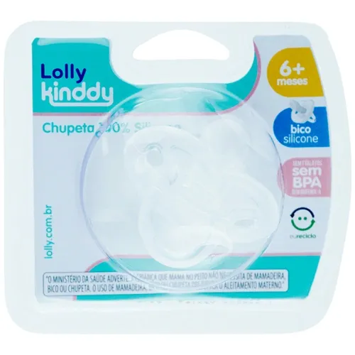 CHUPETA LOLLY SIL ORT T2 100% ESPECIAL TRANSPARENTE 6015 1UN