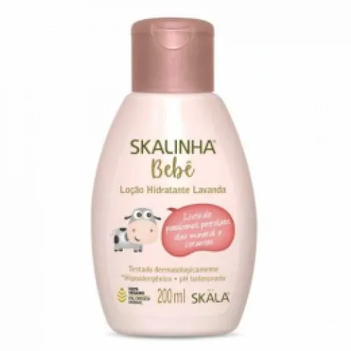 LOCAO HIDRATANTE CORPORAL SKALINHA BEBE LAVANDA COM 200ML