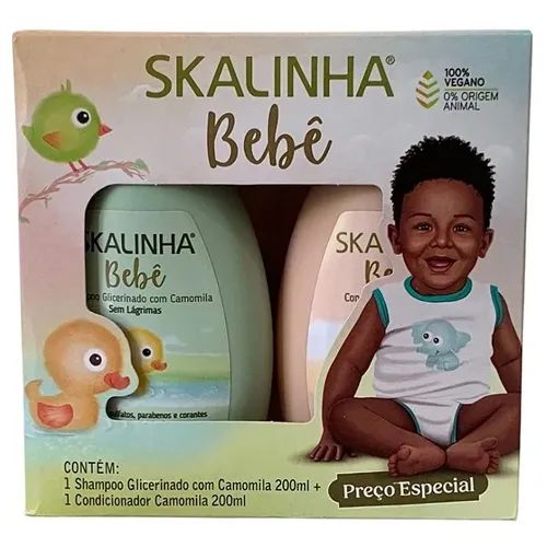 KIT SKALINHA BEBE CAMOMILA SHAMPOO 200ML+CONDICIONADOR 200ML