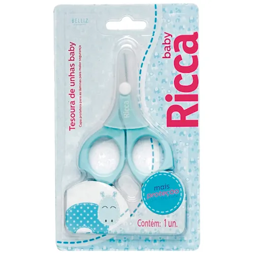 TESOURA RICCA UNHA BABY AZUL 1656 1UN