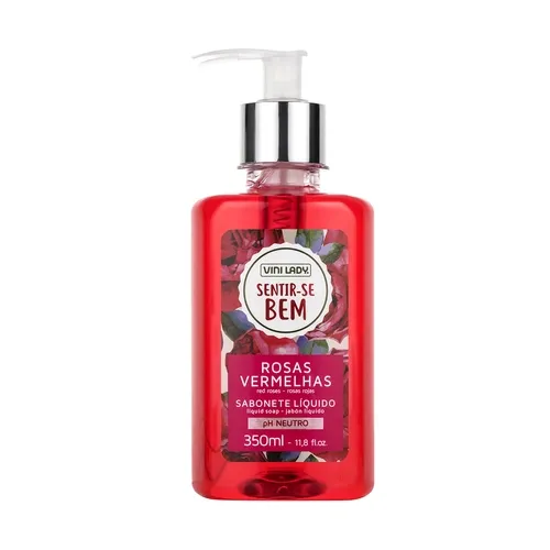 SABONETE LIQUIDO VINI LADY ROSAS VERM 350ML