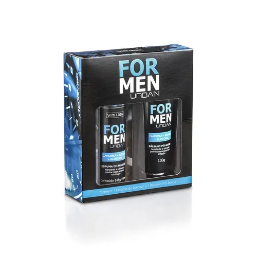 KIT VINI LADY ESPUMA BARBEAR URBAN 145G+GEL POS BARBA 100G