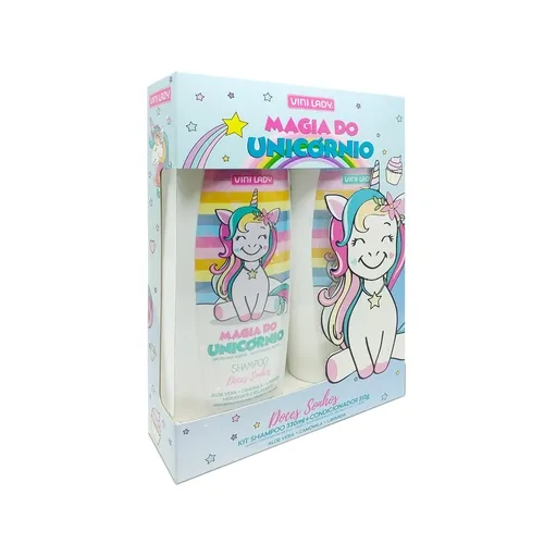 KIT VINI KIDS SHAMPOO+CONDICIONADOR MAGIA DO UNICORNIO 2UN 330ML+310G