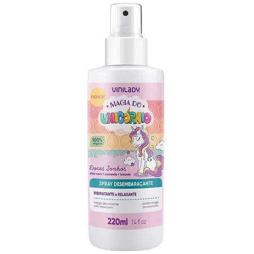SPRAY VINI LADY KIDS DESEMBARACANTE MAGIA DO UNICORNIO 220ML