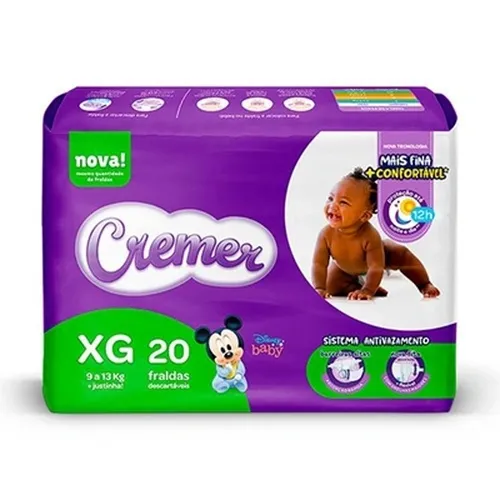 FRALDA CREMER PRATICA XG 20 UN
