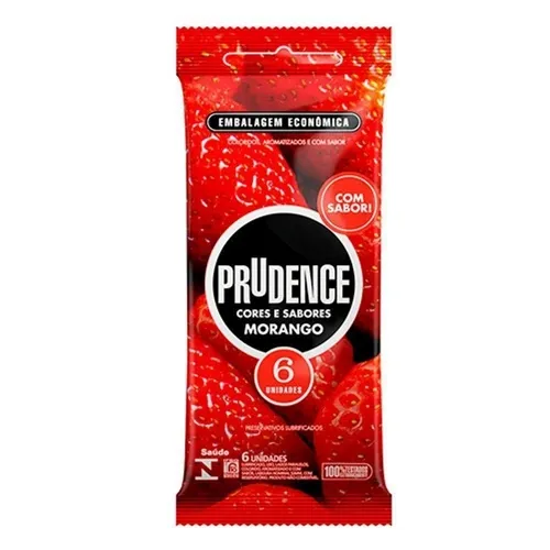 PRESERVATIVO PRUDENCE LUBRIF 6UN MORANGO