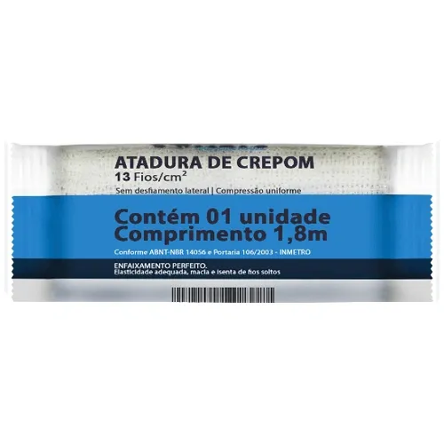 ATADURA CREPOM NEVE 13 FIO 12CMX1,8M