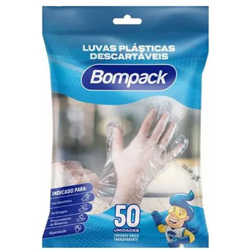 LUVA BOMPACK DESCARTAVEL 50UN