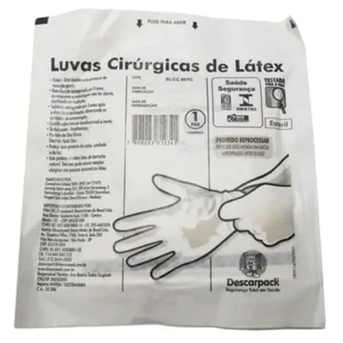 LUVA DESCARPACK ESTERIL N 6,5
