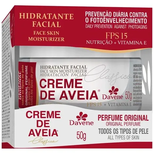 HIDRATANTE FACIAL DAVENE CREME DE AVEIA CLASSICO FPS 15 50G