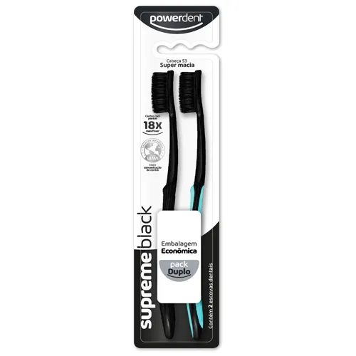 ESCOVA DENTAL POWERDENT SUPREME BLACK MACIA 2UN