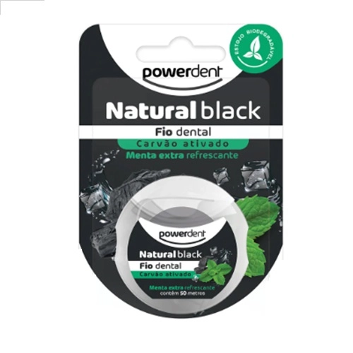 FIO DENTAL POWERDENT NATURAL BLACK 50M