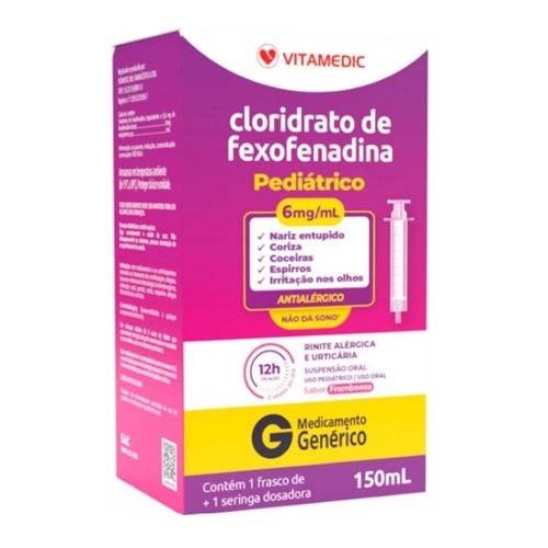 CLORIDRATO DE FEXOFENADINA 6MG/ML SUSPENSAO ORAL 150ML 