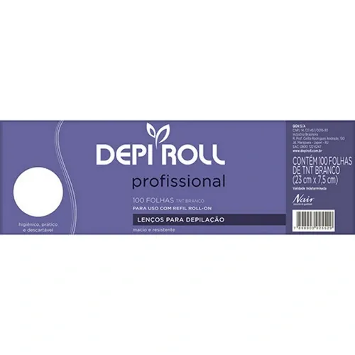 LENCOS P/DEPIL DEPI ROLL C/100 BRANCO