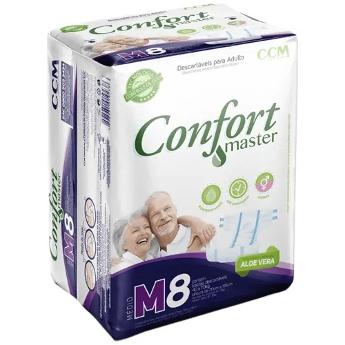 FRALDA CONFORT MASTER REGULAR M 8 UN
