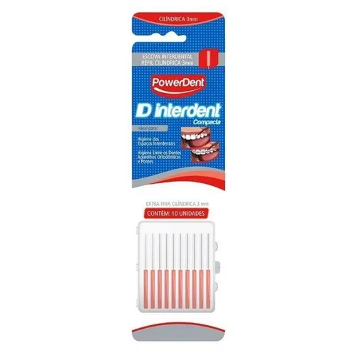 ESCOVA DENTAR POWERDENT INTERDENTAL EXTRAFINA 10UN