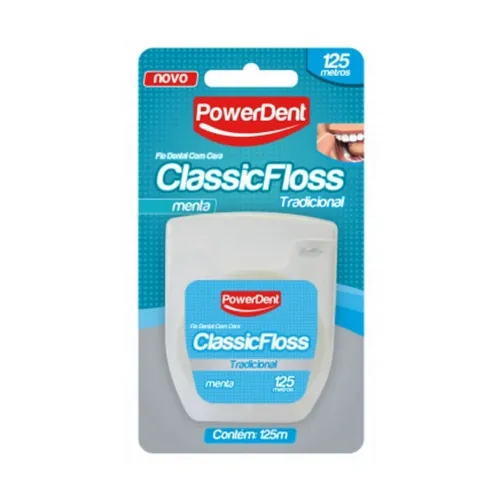 FIO DENTAL POWERDENT CLASSIC FLOSS MENTA 125M