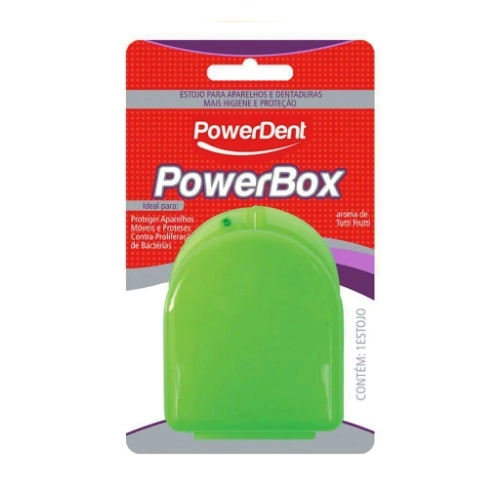ESTOJO DENTAL POWERDENT APARELHO/DENTADURA POWERBOX 1UN