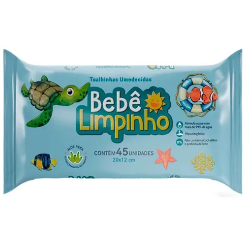 TOALHAS UMEDECIDAS BEBE LIMPIN RN 45 UN