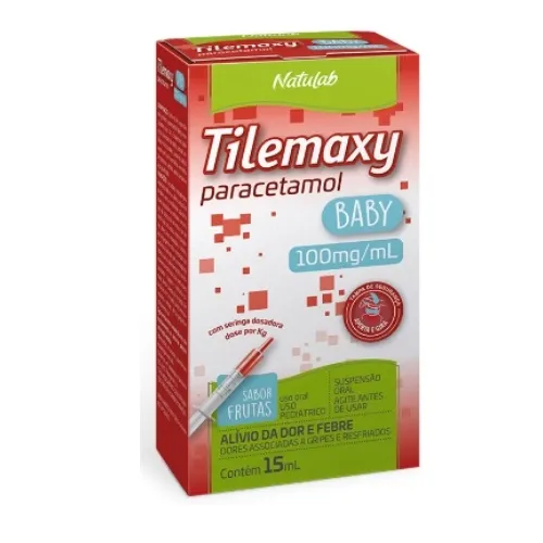 TYLEMAXY BABY 100MG SUSPENSAO ORAL SABOR FRUTAS 15ML