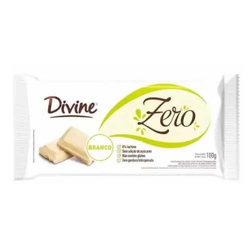 Divine Chocolate Zero Branco Vegano 100G