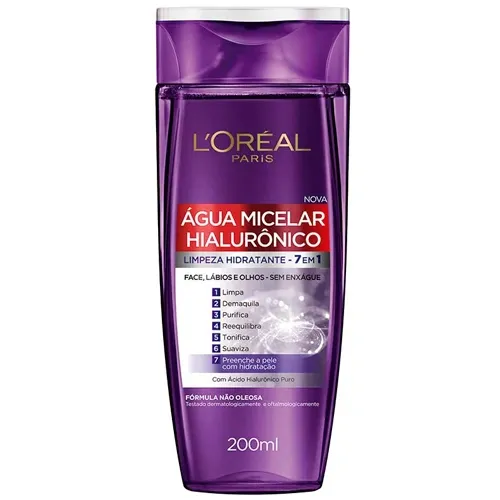 AGUA MICELAR LOREAL HIALURONICO 7X1 200ML