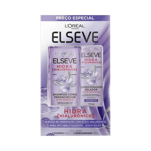 KIT ELSEVE HIDRA HIALURONICO SHAMPOO 375ML+CONDICIONADOR 170ML