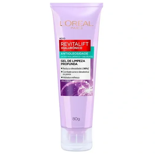GEL LIMPEZA REVITALIFT HIALURONICO ANTIOLEOSIDADE FACIAL 80G