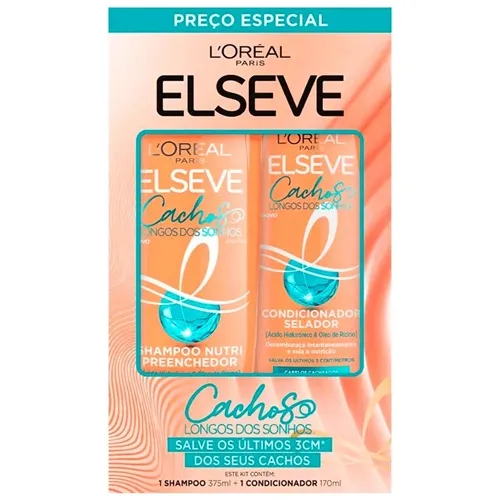 KIT ELSEVE CACHOS DOS SONHOS SHAMPOO  375ML+CONDICIONADOR 170ML