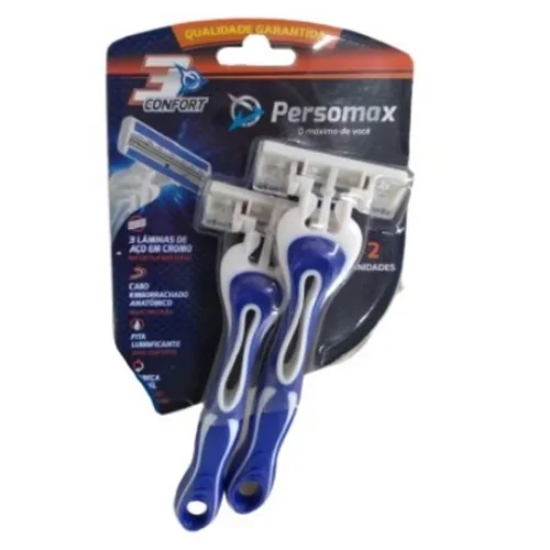 APARELHO BARBEAR PERSOMAX CONFORT2 AZUL 2UN