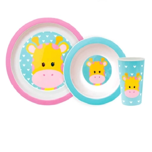 KIT BUBA REFEICAO ANIMAL FUN GIRAFA 10736 3UN