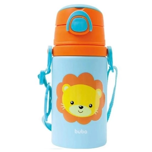 GARRAFA BUBA ALUMINIO ANIMAL FUN LEAO 12115 450ML