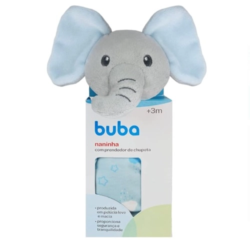 NANINHA BUBA C/PRENDEDOR CHUPETA ELEFANTE AZUL 14560 1UN
