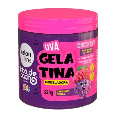 GELATINA CAPILAR SALON LINE KIDS TODECACHO UVA 550G