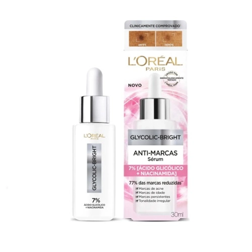 SERUM FACIAL ANTI-MARCAS L'OREAL PARIS GLYCOLIC BRIGHT 30ML